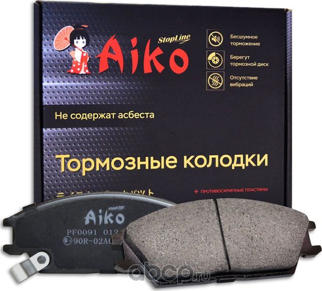 Колодки тормозные PF0091 (Aiko). Артикул PF0091