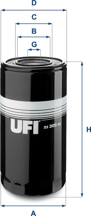 Масляный фильтр UFI. Артикул 23.305.00
