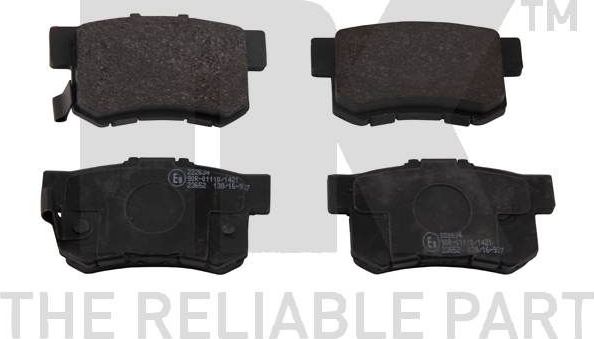 Тормозные колодки NK. Артикул 222634