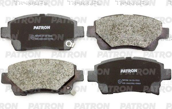 Тормозные колодки Patron передние для Toyota Corolla E120, E130 2001-2007. Артикул PBP058