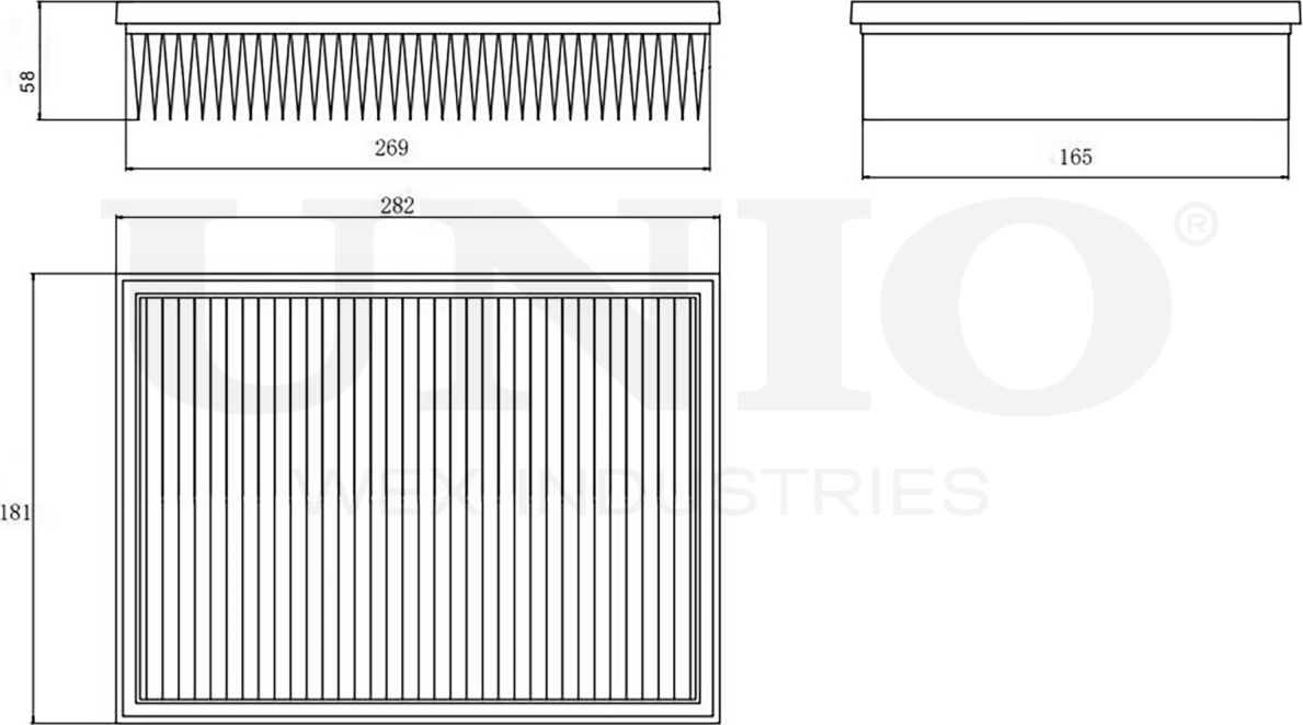 Фильтр воздушный (Unio). Артикул FLT-10068
