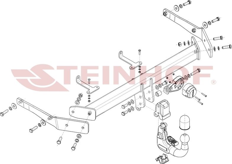 Фаркоп Steinhof для Volkswagen ID.4 E21 2020-2026. Быстросъемный крюк. Артикул V-086