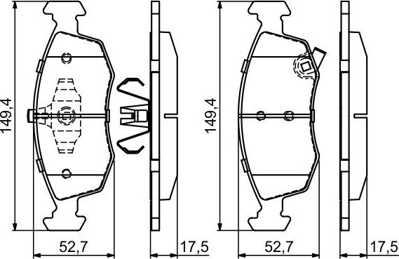 Тормозные колодки Bosch (Low-Metallic). Артикул 0 986 494 687