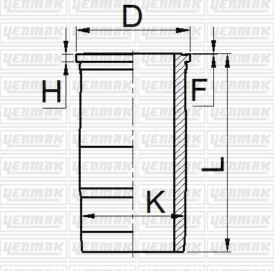 Гильза цилиндра Yenmak (Серый чугун). Артикул 51-05227-000