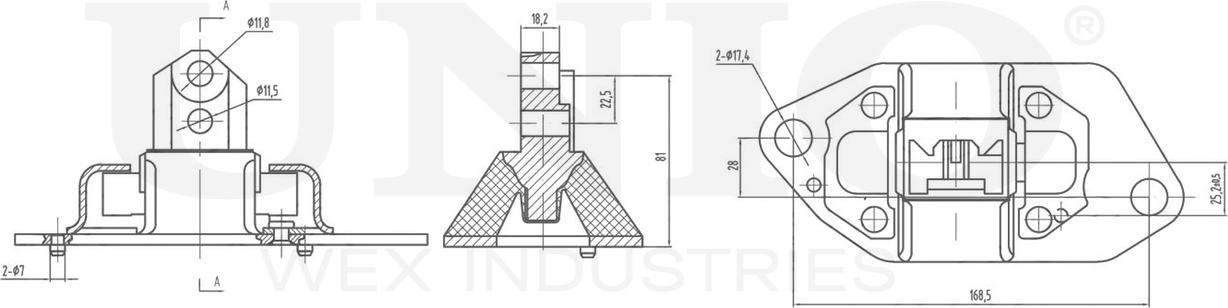 Опора двигателя (Unio). Артикул RMP-15133
