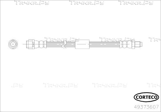 Тормозной шланг Corteco (EPDM (Этилен-пропиленовый каучук)). Артикул 49373607