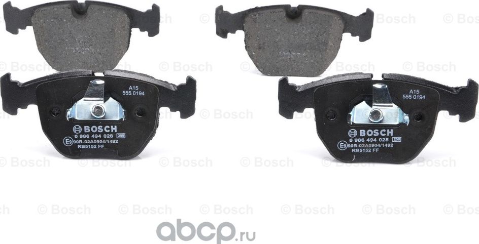 Колодки тормозные передние (Bosch). Артикул 986494028