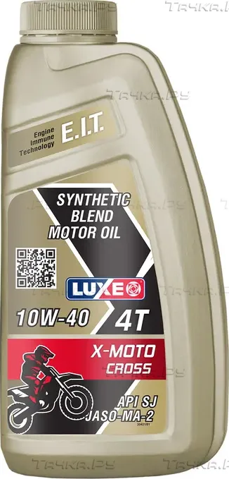 Масло моторное Luxe X-MOTO CROSS 10W-40 API SJ JASO-MA-2 полусинтетическое 1 л 3 Luxe. Артикул 30421