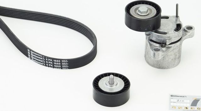 Приводной ремень поликлиновой с роликами (комплект) ContiTech для BMW X5 III (F15) 2015-2018. Артикул 6PK1660K5