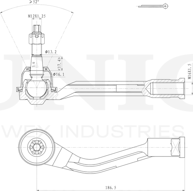 Наконечник рулевой тяги (Unio). Артикул SSP-10184