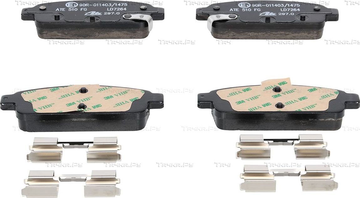 Тормозные колодки ATE Ceramic задние для Chevrolet Volt I 2011-2015. Артикул 13.0470-7264.2