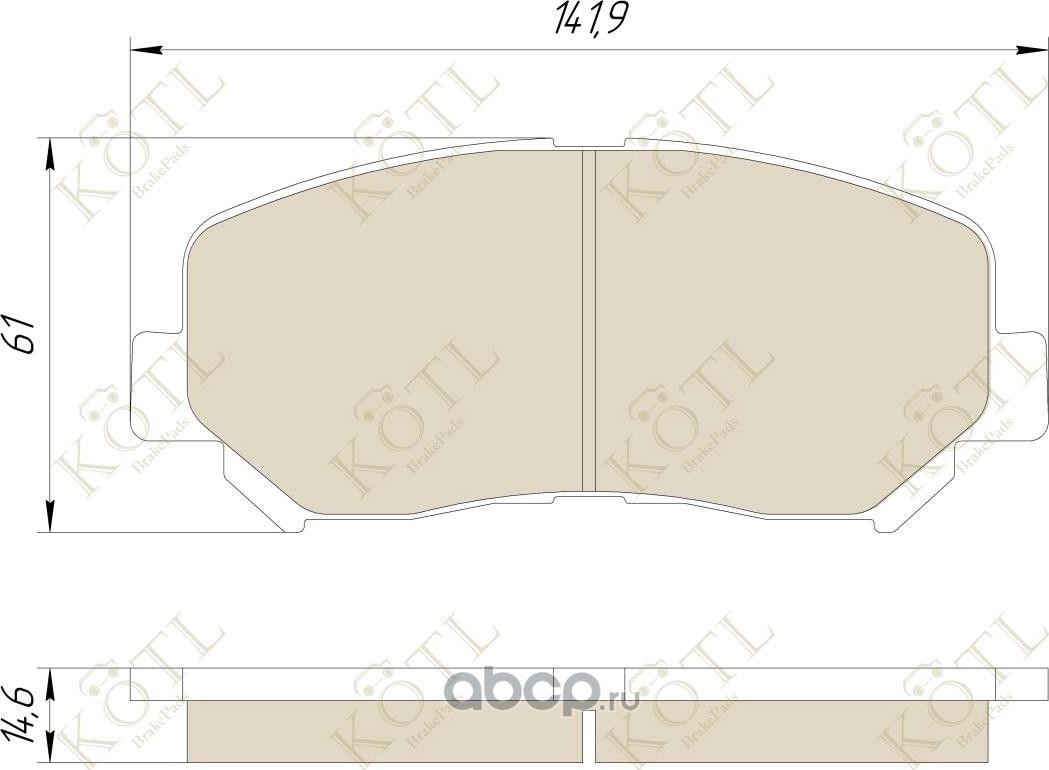 Колодки тормозные дисковые передние к-т MAZDA CX-5 11- (Kotl) Kotl. Артикул 3562kt