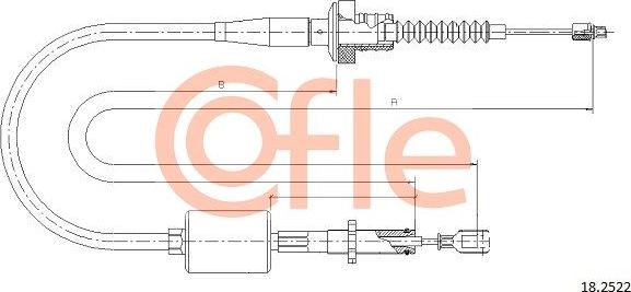 Трос сцепления Cofle для Hyundai Atos 1998-2008. Артикул 92.18.2522