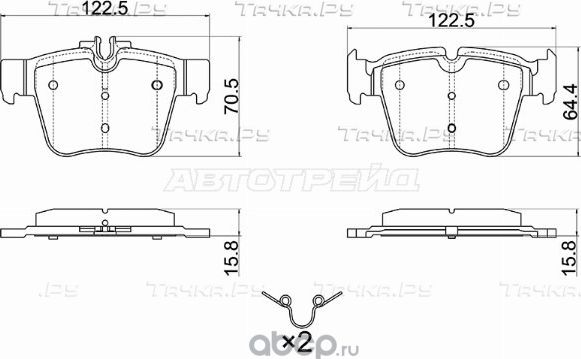 Колодки тормозные зад MERCEDES C-CLASS W205 14-18 (SAT). Артикул ST280003