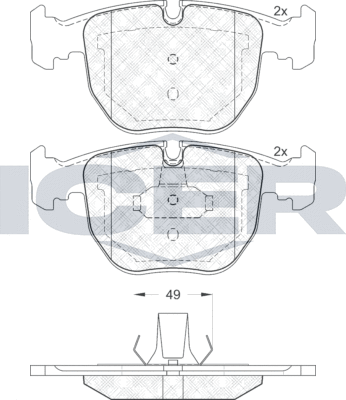 Тормозные колодки Icer. Артикул 181530