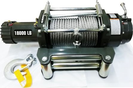 Лебёдка электрическая 24V 4Revo (индустриальная) SAE J706 18000 lbs 8165 кг (стальной трос). Артикул 4R-W181A-24