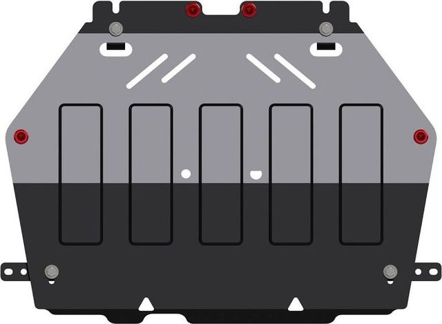 Защита Шериф (2 мм) для картера и КПП Mitsubishi Outlander III 2013-2022. Артикул 14.2580