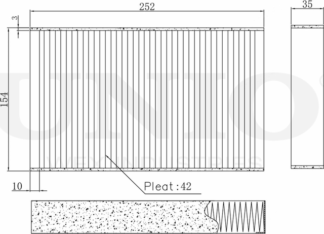 Фильтр салона (Unio). Артикул FLT-40031