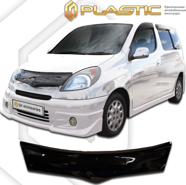 Дефлектор СА Пластик для капота (Classic черный) Toyota FunCargo 1999-2005. Артикул 2010010101091