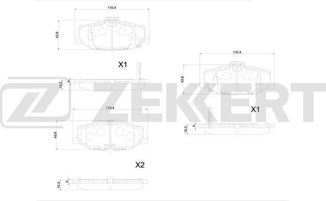 Тормозные колодки Zekkert. Артикул BS-1424