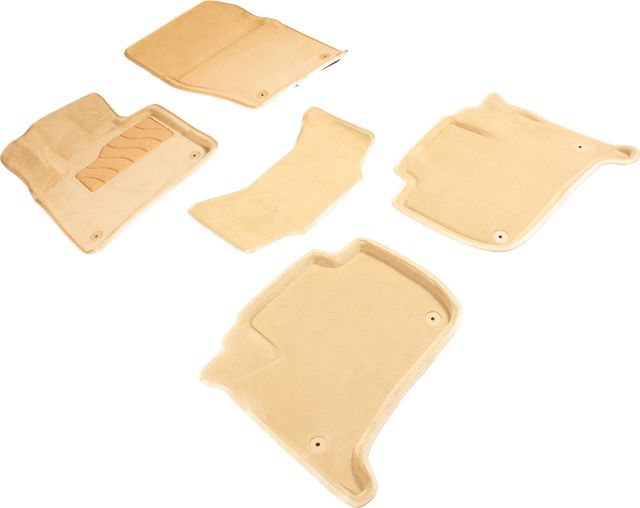 Коврики Seintex 3D ворсовые для салона Volkswagen Touareg II 2010-2018 БЕЖЕВЫЕ. Артикул 84776