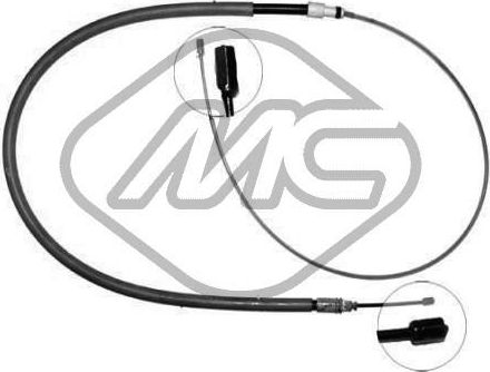 Трос ручника (тросик ручного тормоза) Metalcaucho правый для Citroen C2 2003-2012. Артикул 80833