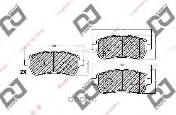 Колодки тормозные (DJ Parts). Артикул BP1437