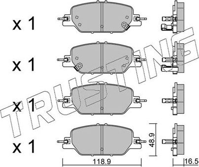 Тормозные колодки Trusting. Артикул 1154.0
