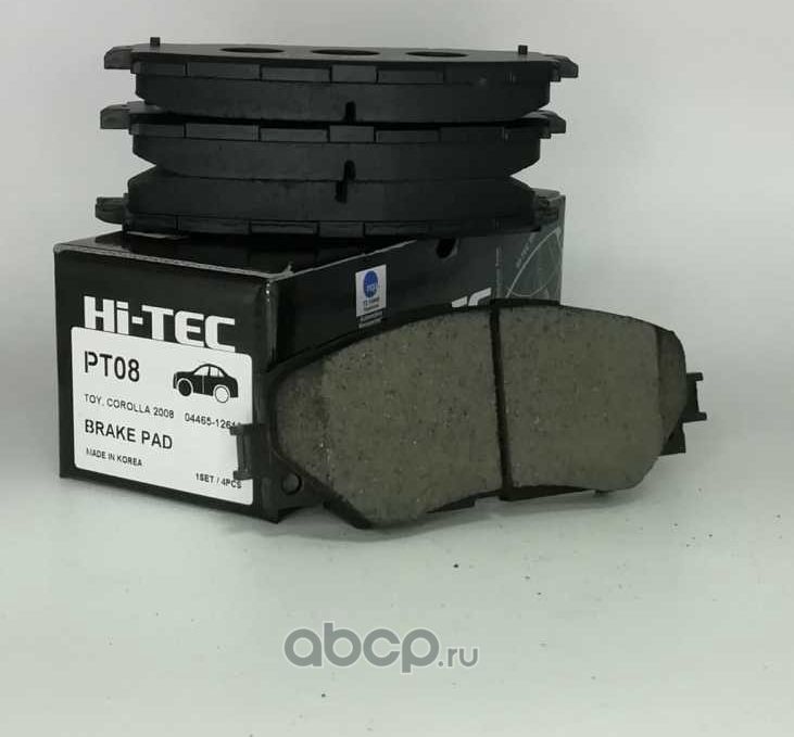 Колодки тормозные передние (HI-TEC). Артикул PT08