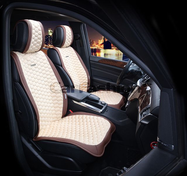 Накидки универсальные CarFashion Capri на передние сидения авто, цвет Коричневый/Бежевый/Бежевый. Артикул 21872