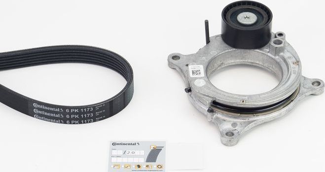 Приводной ремень поликлиновой с роликами (комплект) ContiTech. Артикул 6PK1173K2