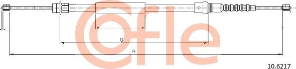 Трос ручника (тросик ручного тормоза) Cofle задний левый для Peugeot 607 I 2000-2011. Артикул 92.10.6217