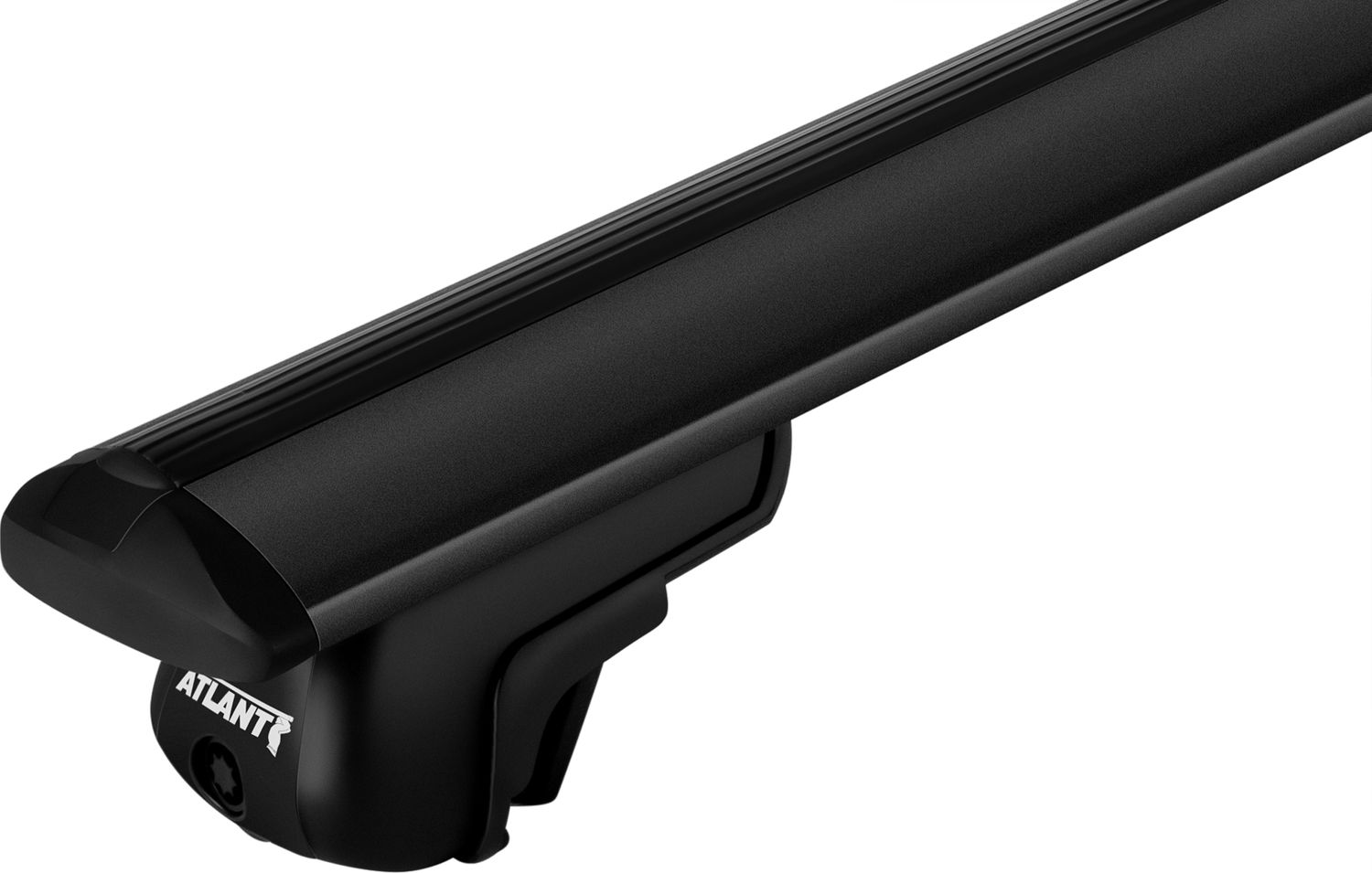 Багажник на рейлинги Атлант для Kia Rio IV X-Line 2017-2026 (Аэро-крыло дуги ЧЕРНЫЕ). Артикул 8810+6031