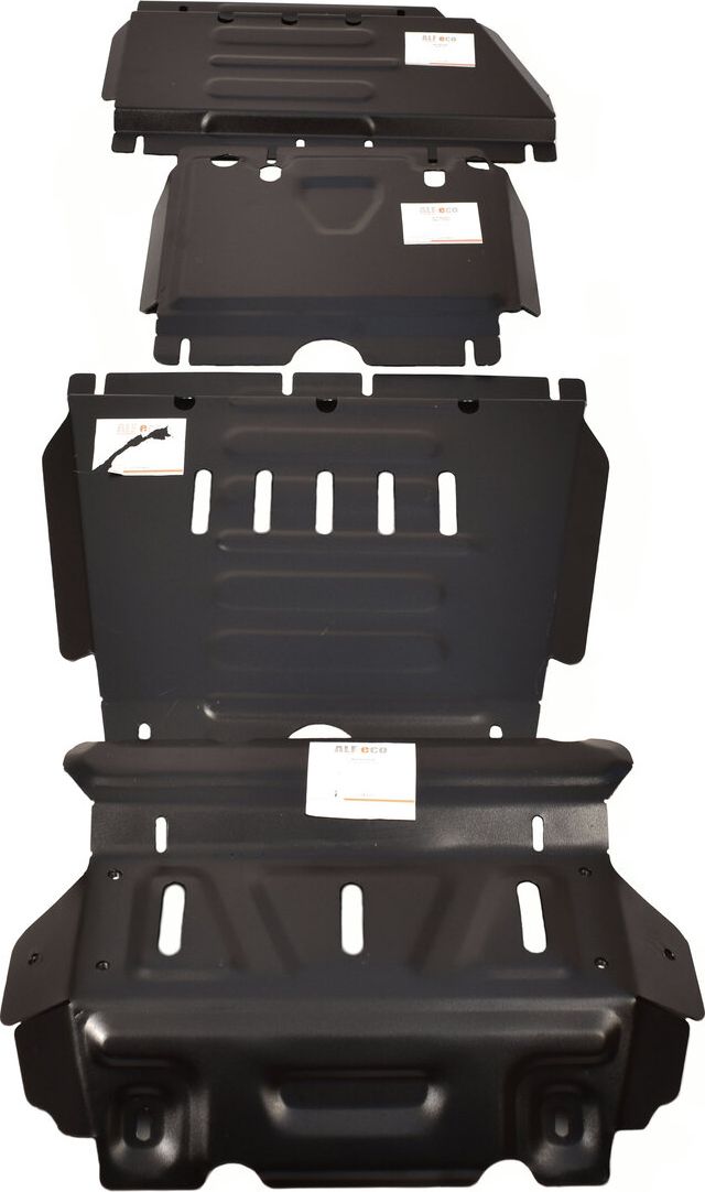 Защита Alfeco для картера, КПП и РК JAC T6 2018-2026. Артикул ALF.56.03-04-09-10