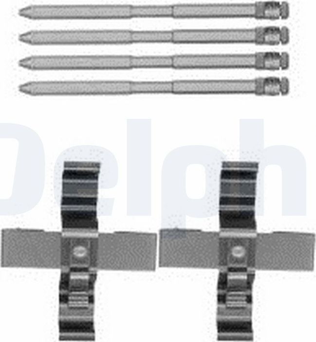 Комплект монтажный дисковых тормозных колодок Delphi. Артикул LX0569