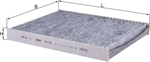 Салонный фильтр Mahle-Knecht. Артикул LAK 182