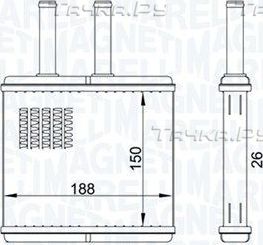 Радиатор отопителя (печки) Magneti Marelli. Артикул 350218437000