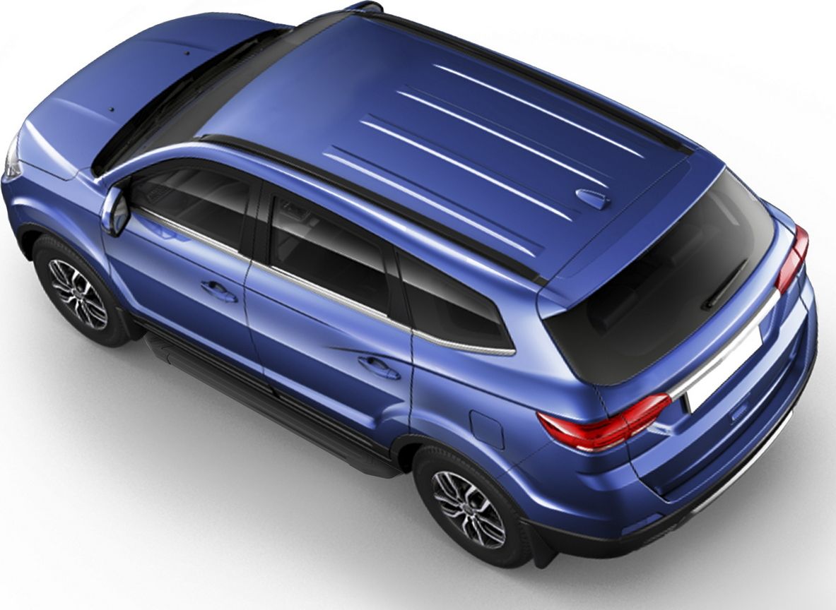 Пороги алюминиевые Rival Black для Lifan MyWay 2016-2026. Артикул F180ALB.3304.1