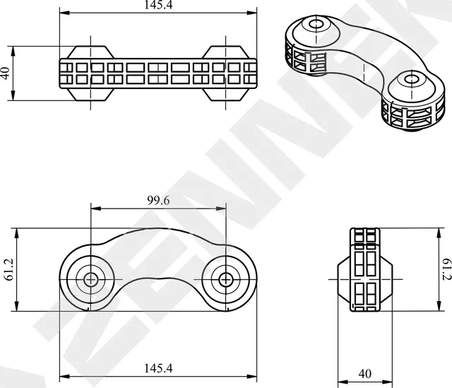 Тяга стабилизатора задняя AUDI A6 C6 04-11 (Zennek). Артикул DST0023