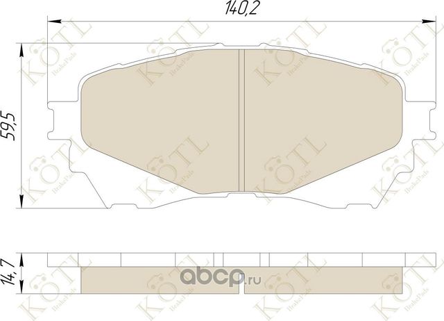 Колодки тормозные дисковые передние к-т MAZDA 6 12- (Kotl) Kotl. Артикул 3580kt