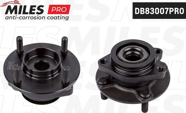 Ступица с подшипником передняя с ABS (серия PRO с антикоррозийным покрытием), NI (Miles). Артикул DB83007PRO