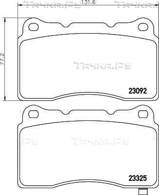 Тормозные колодки Nisshinbo передние для Subaru BRZ 2012-2016. Артикул NP3036