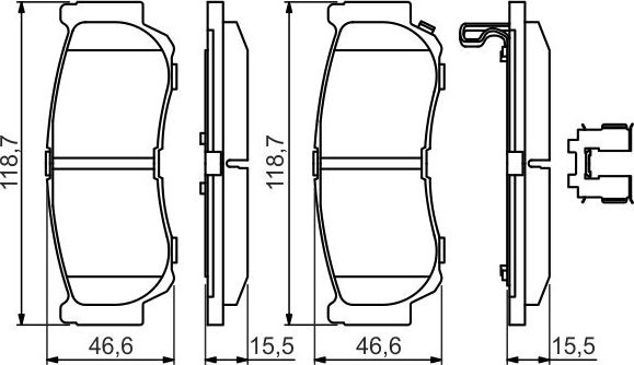 Тормозные колодки Bosch (Low-Metallic). Артикул 0 986 494 628