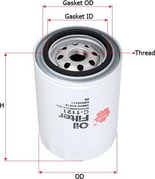 Масляный фильтр Sakura. Артикул C-1121