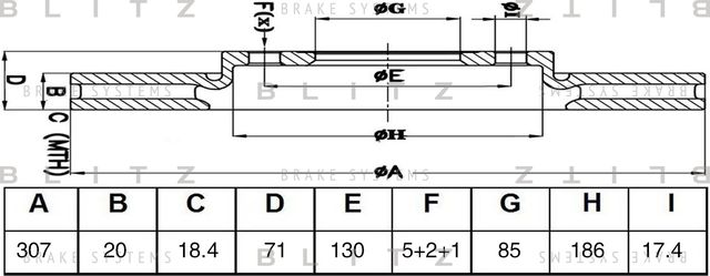 Диск тормозной SSANG YONG KYRON 05- задн.вент. (Blitz). Артикул BS0471