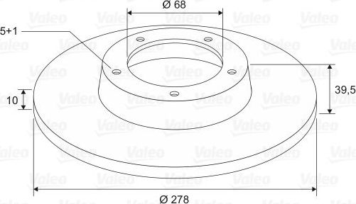 Тормозной диск Valeo задний для Mazda 6 III (GJ) 2012-2026. Артикул 197630