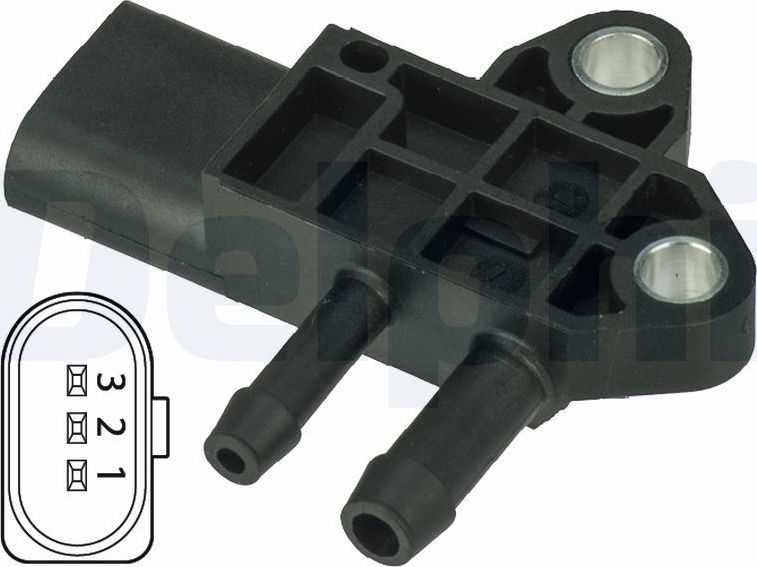 Sensor, exhaust pressure Delphi. Артикул DPS00002