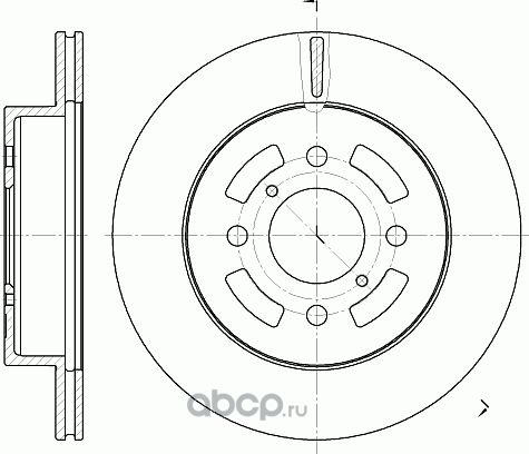 Диск тормозной вентилируемый (G-Brake). Артикул GR02875