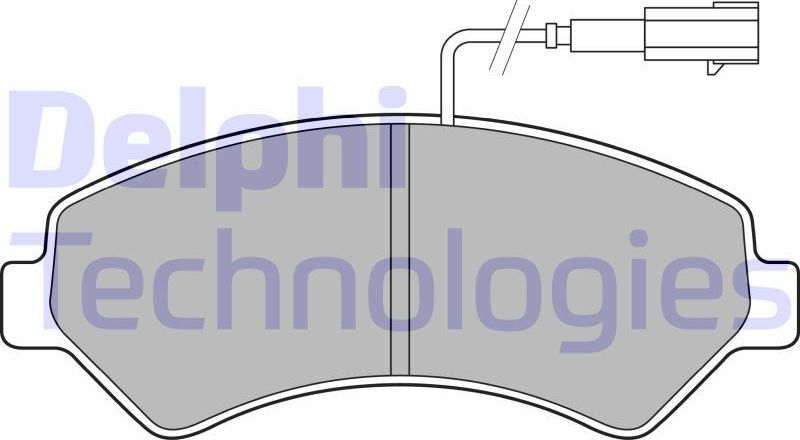 Тормозные колодки Delphi (Low-Metallic). Артикул LP3545