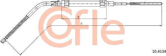 Трос ручника (тросик ручного тормоза) Cofle задний правый/левый для BMW 3 III (E36) 1994-2000. Артикул 92.10.4134